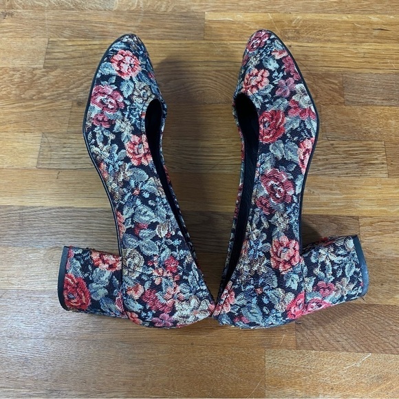 L’Intervalle Floral Tapestry High Heel Block Heel Round Toe Size 37 - Picture 4 of 10